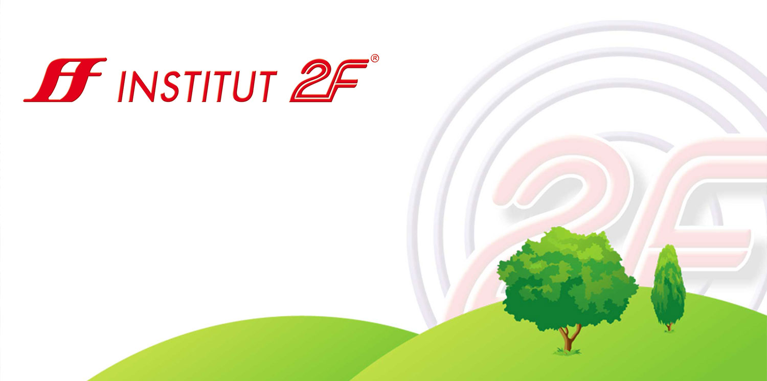 Institut 2F - Logo auf weiem Grund